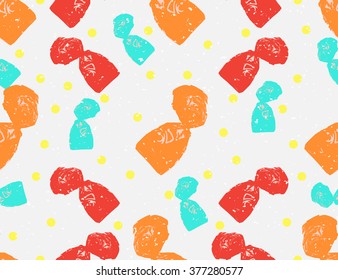 Stylish vector textured pattern with colorful sweets