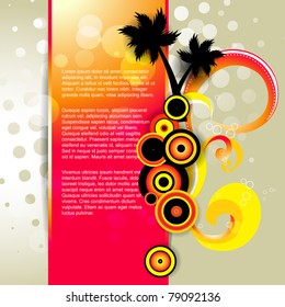 stylish vector tree summer background design