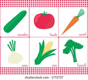 Stylish vector veggies. See my gallery for coordinating fruits.