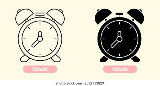 Stylish and versatile Clock Icon, ideal for websites, mobile apps, and business presentations. Featuring a modern, minimalist design, this icon is perfect for time management tools, productivity apps.