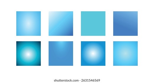 A stylish and versatile collection of color gradient backgrounds in blue tones crafted for screen design, mobile apps, websites, and elegant UI projects