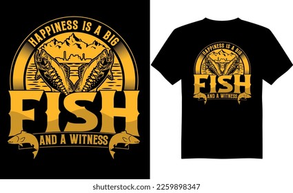 Stylish and versatile fishing t-shirt design featuring a graphic illustration of a fishhook and fishing line with the words FISHING.