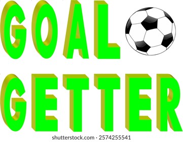 "Stylish and Versatile Text Effect Design: GOAL GETTER


