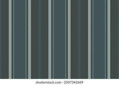 Stylish vertical pattern vector, motif stripe seamless textile. Customize texture background fabric lines in grey and dark colors palette.