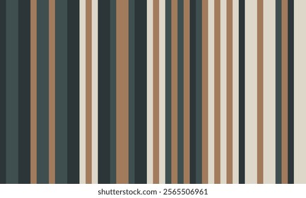 Stylish vertical stripes in muted earth tones and deep greens. Perfect for backgrounds, website design, textiles, and packaging.  Clean, modern aesthetic.  Versatile and adaptable to various projects.