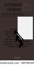 Stylish Vertical Template for Stories. UI Sale Page For Social Media Account. . Vector illustration