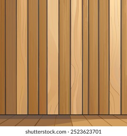 Stylish Vertical Wooden Panel Wall – Minimalist Beige Pine Design