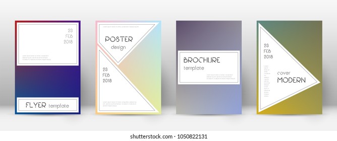 Stylish vibrant template for Brochure, Annual Report, Magazine, Poster, Corporate Presentation, Portfolio, Flyer. Authentic color transition cover page.