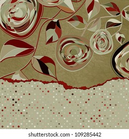 Stylish vintage floral background, retro flowers. And also includes EPS 8 vector