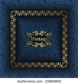 Stylish vintage frame on seamless background. Original design    