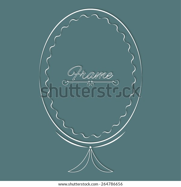 Stylish vintage frame with\
place for text. Simple creative frame. Vector illustration for your\
design