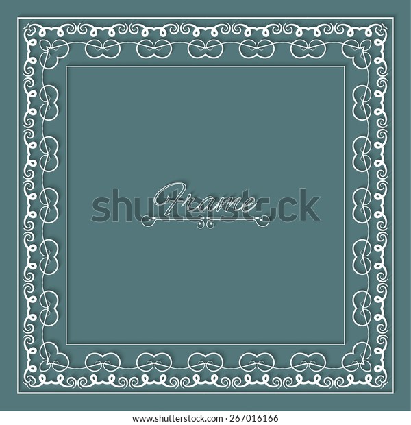 Stylish vintage frame
with place for text. Monogram. Simple creative frame. Vector
illustration for your
design
