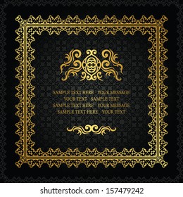 Stylish vintage frame. Seamless background                 