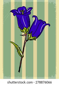 stylish, vintage, grunge background with flower