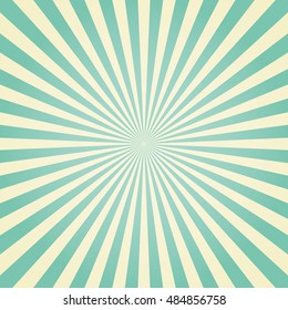 Stylish vintage sunbeams background. No transparency vector illustration. Good for design of greeting cards, invitation for party.