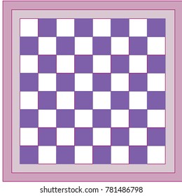 Stylish Violet and White Chessboard