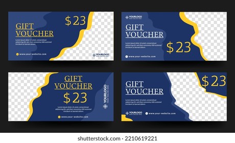 stylish voucher gift price series template design  vector without photo background vector