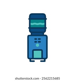 Stylish Water Cooler Icon Illustration