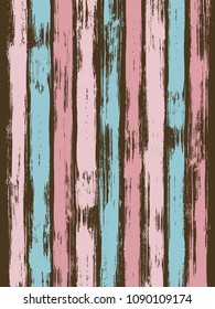 Stylish watercolor brush stripes pattern on black. Pink and cyan paintbrush lines vertical texture for backdrop. Hand drown paint strokes decoration artwork.  For illustration.