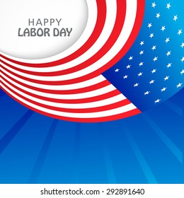 Stylish wave background for labor day.
