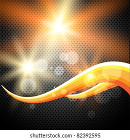stylish wave glowing vector background