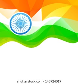 diseño vectorial de bandera india de onda elegante