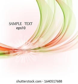 
Stylish wave of smoke on an abstract background. Vector design for poster, brochure template.