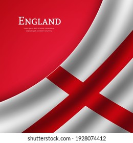 Stylish waving flag of England country for happy national day