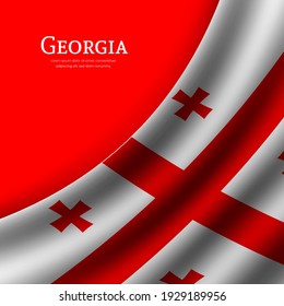 Stylish Waving Flag Of Georgia Country For Happy Independence Day