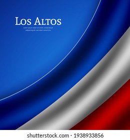 Stylish waving flag of Los Altos country for happy national day