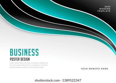 stylish wavy business presentation template design