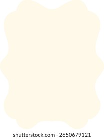 Stylish wavy frame with symmetrical contours and a light pastel tone, perfect for graphic decoration, highlight areas, or subtle visual boundaries.