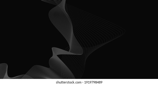 Stylish wavy shapes for your design. Abstract trendy background of flow white waves. Random light shapes. Vector illustration. EPS 10.