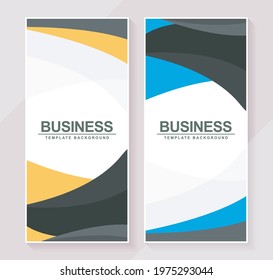 Stylish wavy vertical banners template