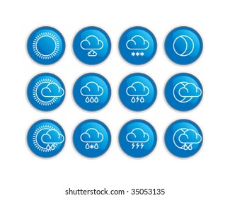stylish weather icons set