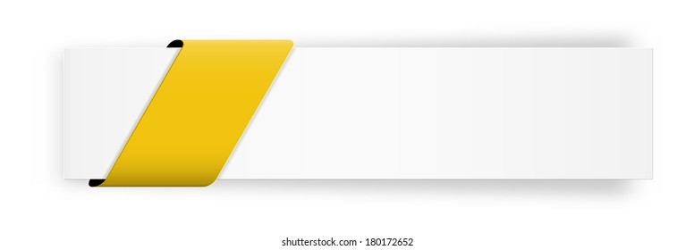the stylish web banner with blank yellow ribbon / the blank stripe with tag / the web banner template