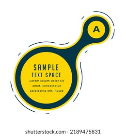 plantilla de infografía web elegante en diseño de burbujas planas y espacio de texto 