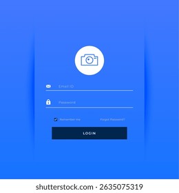 stylish web login page form business template for UI or web app vector