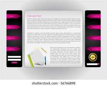 Stylish web template with stuff