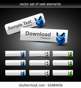 stylish web vector buttons with different style. Scalable and can be used for your projects