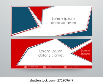 Stylish website header or banner set.
