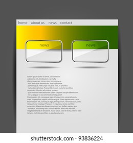 Stylish website template for blog page