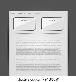 Stylish website template for blog page