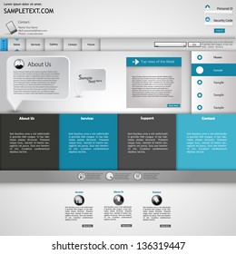 stylish website template, Minimalistic colors