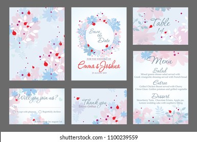 Stylish wedding invitation template
