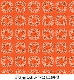Stylish white curvy line shaped pattern with red background. Vector eps 10.