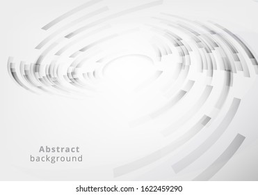 Stylish white and gray curvy background.Abstract background vector.