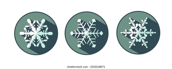 Stylish white snowflake with shadows. New Year's attributes in trendy colors of 2023. The illusion of a three-dimensional image.