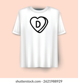 Stylish white t-shirt design perfect for casual wear, street fashion, or custom printing projects.