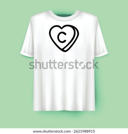 Stylish white t-shirt design perfect for casual wear, street fashion, or custom printing projects.